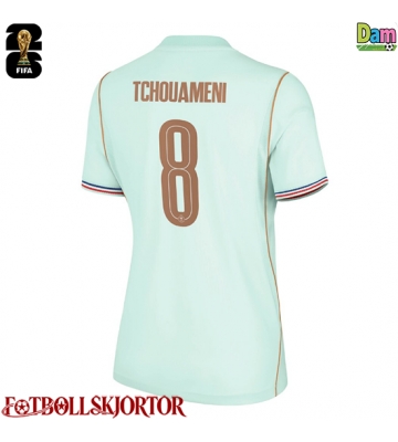 Frankrike Aurelien Tchouameni #8 Bortatröja Dam VM 2026 Kortärmad